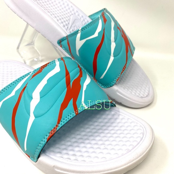 Nike Benassi Slides Women’s Sandals Ocean Breeze - Picture 6 of 8